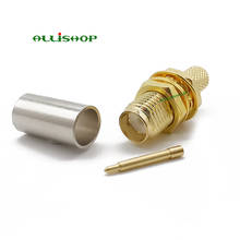 2Pcs RF Connector RP SMA Female Pin Crimp RG58 RG142 LMR195 RG400 Wire Connector Straight Goldplated 2024 - buy cheap