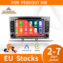 Автомагнитола для Peugeot 408 308 308SW, 2DIN, Android 9,0, Wi-Fi, 4G, SD-карта 2024 - купить недорого