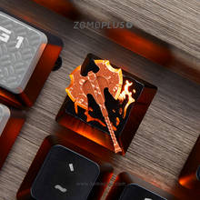 Tapa de teclado mecánico, diseño de personalidad, Battle fury DOTA2, tapa de juego de teclas, eje MX, teclas de aleación de aluminio, M12 2024 - compra barato