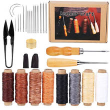 KAOBUY 30Pcs Leather Craft Stitching Kit, Leather Repair Tool With  Waxed Thread And Large-Eye Stitching Needles For Beginner 2024 - buy cheap