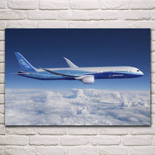 Самолеты Боинг 787 dreamline, небо, облака, самолет QX412, гостиная, домашняя стена, современное искусство, Декор постер в деревянной рамке 2024 - купить недорого