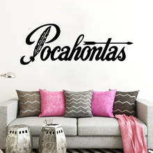 Pocahontas-calcomanía de vinilo impermeable para pared, pegatina de princesa para decoración del hogar, sala de estar, habitación de niños y adolescentes, HY1236 2024 - compra barato