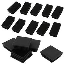 15 Pcs Plastic Inserts End Blanking Cap Black Rectangle Tube 25X50mm & Square Tubin 50mmx50mm 2024 - buy cheap