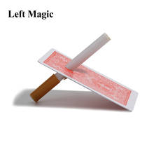 Cigarette Thru Through Card Close Up Magic Tricks For Professional Magician Magic Illusions Stage Truco De Magia Easy To Do 2024 - buy cheap