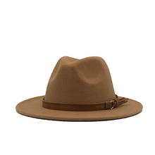 Chapéu tipo fedora, chapéu para mulheres de lã falsa, para outono e inverno, aba larga, chapéu tipo fedora, para moças, sinto, chapéus de feltro, imperdível, 2020 2024 - compre barato