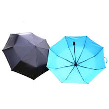 Paraguas plegable para hombre y mujer, sombrilla creativa con pegamento negro, protector solar UV de doble uso, transparente 2024 - compra barato