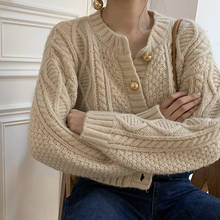 2020 New Autumn Women Slim Retro Knitted Short Jacket Female Student Sweater Long Sleeve Knit Cardigan Coat NS2082 2024 - buy cheap