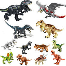 DIY Assembly Jurassic Dinosaur Building Blocks Toys Dino Toys Jurassic World Bricks Educational Toy Christmas Birthday Gift 2024 - buy cheap
