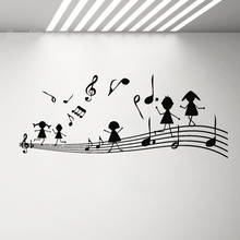 Notas de música decalque da parede chaves musicais crianças quarto adesivos vinil mural meninas adesivo para casa decoração do quarto cartazes g879 2024 - compre barato