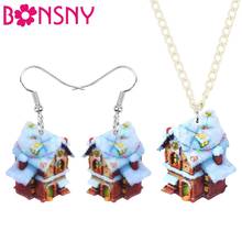 Bonsny-Conjuntos de joyería de acrílico para mujer, chica, chica, chico adolescente, accesorio de regalo 2024 - compra barato