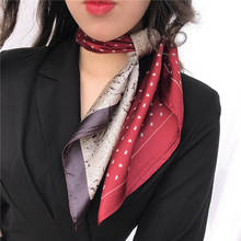 Lenço de pescoço de cetim de seda elegante feminino, lenço com estampa de caxemira, 70cm, pequeno, bolsa wrpas para mulheres 2024 - compre barato