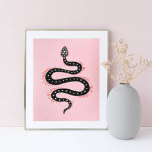 Peppermint the Snake Prints Watercolour Art Painting Picture Gallery Wall Print Modern Abstract Poster Living Room Wall Decor 2024 - buy cheap