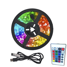 Tiras de luces LED con Control infrarrojo USB, cinta Flexible de diodo, iluminación de fondo de TV, RGB SMD2835 DC5V 1M 2M 3M 4M 5M 2024 - compra barato