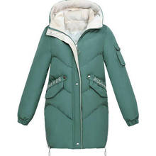 2019 Winter Women Hooded Warm Coat Green Cotton Padded Jacket Female Long Parka Womens Wadded Jaqueta Feminina Plus Size XXXL 2024 - buy cheap