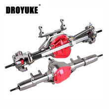 Droyuke 1/10 Rc Car Complete Alloy CNC Metal Front And Rear Axle With Arm CNC Machined For 1:10 Rc Crawler AXIAL SCX10 RC4WD 2024 - buy cheap