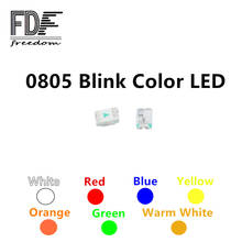 Diodo LED Flash 600, diodo LED mezclado naranja/rojo/Jade-verde/azul/amarillo/blanco 0805 SMD, LED intermitente, diodos nuevos, 0805 Uds. 2024 - compra barato