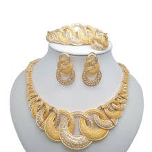 New Arrivals Nigerian Wedding African Costume Jewelry Set Dubai Fashion Charm Neckace Jewelry sets For Women Party 2024 - buy cheap