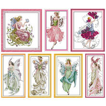 Cross Stitch Kit Stamped Art Sewing Butterfly Fairy Patterns Counted 11CT 14CT Printed Handmade Needlework Embroidery Decoration 2024 - buy cheap