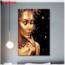 Full Drill 5d Diy Diamond Painting Sexy African Golden Woman 3d Daimond Embroidery Mosaic Cross Stitch 2024 - buy cheap