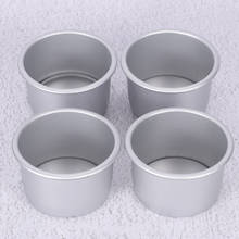 3Pcs/Lot 2inch(Dia 6cm) Aluminum Alloy Round Mini Cake Pan Removable Bottom Pudding Mold DIY Baking Kitchen Tools 2024 - buy cheap