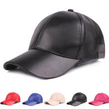 Doitbest solid PU Leather Baseball Caps for men women hiphop Spring snapback Cap suit for Teens Lovers autumn Dance Party hat 2024 - buy cheap