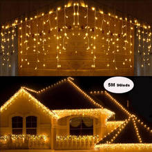 Garland Christmas Lights LED Curtain Icicle String Fairy Light 5M Luces Led Decor Party Garden Stage Outdoor Waterproof Lighting 2024 - buy cheap