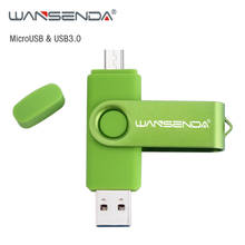 New Usb 3.0 WANSENDA OTG USB Flash Drive 128GB Pen Drive 16GB 32GB 64GB 256GB Pendrive 2 in 1 Micro USB & USB3.0 Memory Stick 2024 - buy cheap