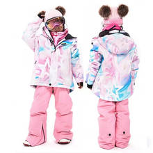 Gilrs Skiing Suits Kids Ski Sets Winter Waterproof Windproof Kids Ski Jacket Outdoor Warm Hooded Snowboard Sports Suits 2024 - buy cheap
