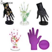 Hand Shape Jewelry Display Resin Mold Hand Resin Earrings Bracelet Storage Silicone Mold Jewelry Stand Mold Craft Tools 2024 - buy cheap