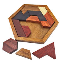 Деревянные неправильной формы, Форма головоломки игрушки деревянная головоломка геометрический доска Танграм Логические Детские развивающие игрушки для детей #10 2024 - купить недорого