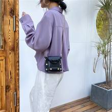 Модная миниатюрная квадратная сумка из искусственной кожи, однотонная сумка на плечо, новинка 2020, трендовая модная сумка-мессенджер, женская сумка с акриловой цепочкой 2024 - купить недорого