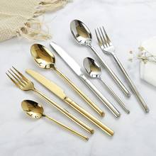 Mirror Gold Cutlery Set Knife Spoon Stainless Steel Cutlery Set Golden Dinnerware Sets Fork Silverware Flatware Set Tableware 2024 - buy cheap