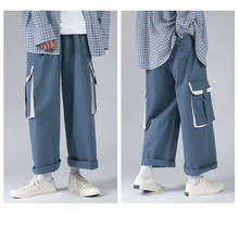 Fashion Men's Pant Hip Hop Trend Streetwear Cargo Pants Joggers Pant Men Casual Men Clothing Elastic Waist Straight Men Trousers 2024 - buy cheap