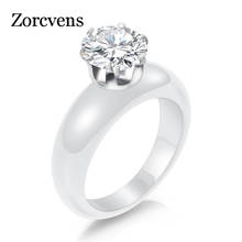 Новые черные/белые керамические кольца Modyle для мужчин и женщин стандартное циркониевое кольцо обещание золотого и серебряного цвета обручальные кольца 2024 - купить недорого