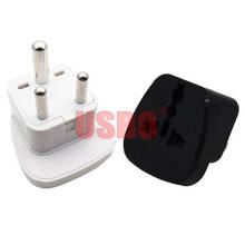 Black white 10A 250V India standard small South Africa Sri Lanka Nepal travel adapter plug socket converter with safety door 2024 - buy cheap