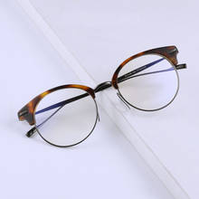 Korean Brand Retro Round Pure Titanium Acetate Glasses Frame Women Circle Myopia Eyeglasses Men Optical Prescription Eyewear 2024 - buy cheap