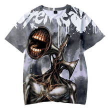 Cabeça de sirene 3d impressão t-shirts scp horror jogo streetwear moda masculina t camisa hip hop crianças crianças t topos menino menina tshirt 2024 - compre barato