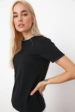 Trendyol Collar Detailed Basic Knitted T-Shirt TWOSS20TS0788 2024 - buy cheap