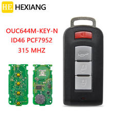 HEXIANG Smart Keyless Go Entry Remote Car Key For Mitsubishi Outlander Lancer Sport With ID46 PCF7952Chip 315MHz OUC644M-KEY-N 2024 - buy cheap