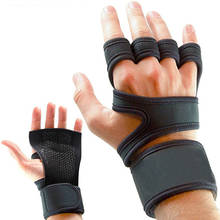 Перчатки без пальцев для тяжелой атлетики, силиконовые противоскользящие перчатки для тренажерного зала, Кросса, фитнеса, бодибилдинга 2024 - купить недорого