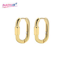 Dvacaman INS Vintage U Shaped Copper Hoop Earrings for Women 2020 Personalized Rectangle Maxi Statement Earrings Jewelry Gifts 2024 - buy cheap