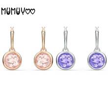 2020 SWA Fashion Jewelry High Quality Charm Sweet  Candy Color Round Crystal Shape Earrings Crystal Dangle Earrings Women 2024 - buy cheap