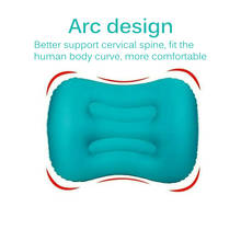 Портативная подушка для путешествий, кемпинга, сжимаемая надувная подушка, мягкая защитная подушка на подголовник шеи, мягкая и удобная 2024 - купить недорого