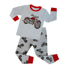 Pijamas de coche para niños, ropa de dormir de cohete, motocicleta, 100%, de algodón 2024 - compra barato