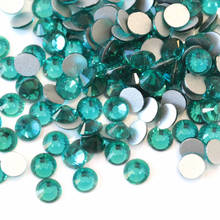 2028 SS3-SS30 Blue Zircon Bling  Non Hot Fix Rhinstone Glitters Strass Glass Crystal Stones for Nail Art Decorations F0005 2024 - купить недорого