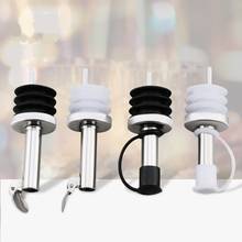 Stainless steel wine Olive Oil Pourer Dispenser Spout Glass Bottle Pourer With Cap Kitchen Accessories 2024 - buy cheap