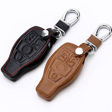 Genuine Leather Car Key Case For Mercedes Benz Amg W212 W124 Gla Cla Amg W212 For Mercedes Key W204 W210 E Class Accessories 2024 - buy cheap