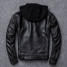 Coat Mens Cowhide Genuine Motorcycle Jacket Men Autumn Winter Real Cow Leather Jackets Plus Size KJ4226 2024 - buy cheap