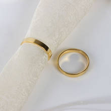 10 шт., золотистые кольца для салфеток 2024 - купить недорого