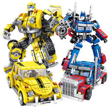 Compatible Transformation Toys Hornet Optimus Mecha Robot Sets Prime Building Blocks Model Kids Toys City Truck Car Racer 2024 - buy cheap